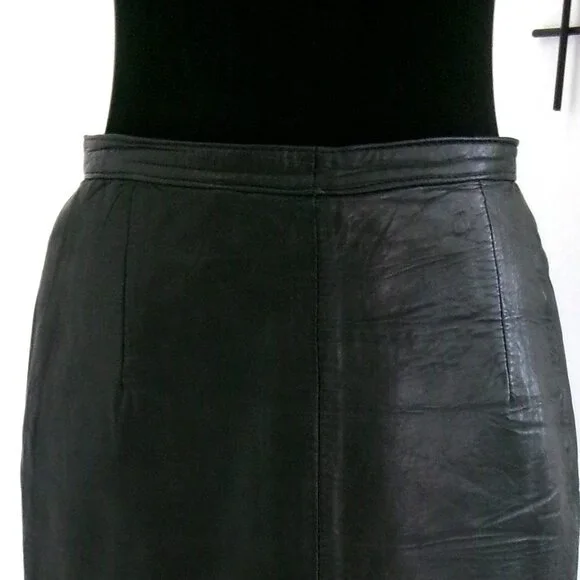Le Piel Genuine Leather Black Pencil Skirt S / 4High End Supple Leather